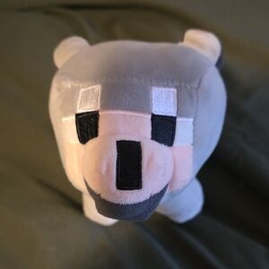 Gray Minecraft Wolf Toy